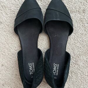 Toms Black Flats Versatile Loafers